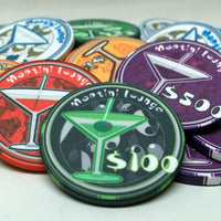 10 Gram Ceramic Custom Poker Chips - Semi Custom - Martini Series