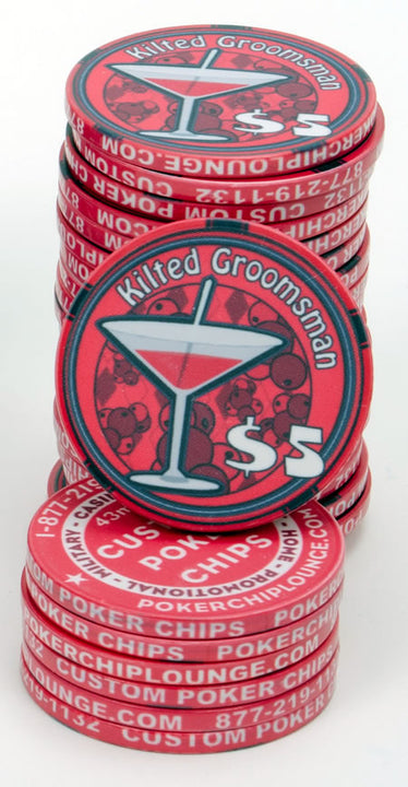 10 Gram Ceramic Custom Poker Chips - Semi Custom - Martini Series