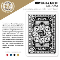 Brybelly Elite Medusa - 12 Black-Gold Decks - Poker (Wide) Size / Regular Index