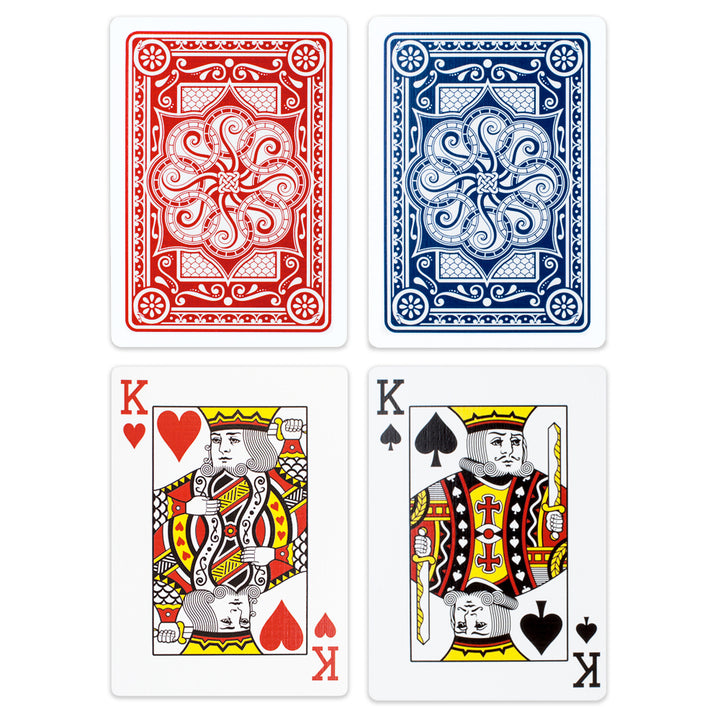 Brybelly Elite Medusa - 12 Blue-Red Decks - Poker (Wide) Size / Regular Index