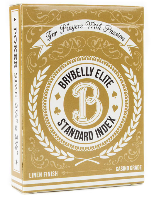 Brybelly Elite Medusa - 12 Black-Gold Decks - Poker (Wide) Size / Regular Index