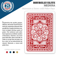 Red Brybelly Elite Medusa Deck - Poker (Wide) Size / Regular Index