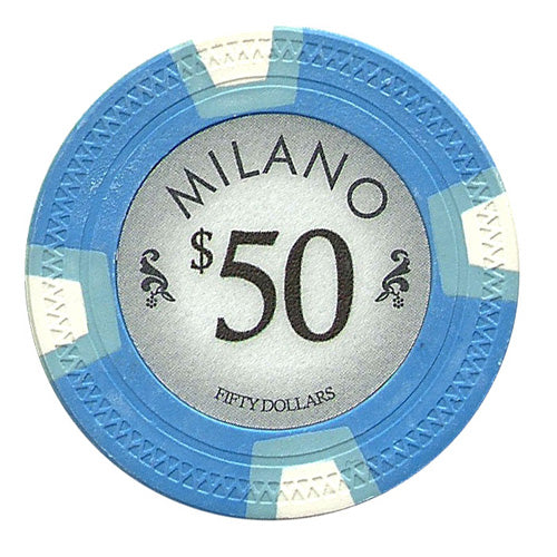 Milano 10 Gram Clay Poker Chips in Standard Aluminum Case - 500 Ct.