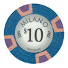 Milano 10 Gram Clay Poker Chips in Acrylic Carrier - 600 Ct.