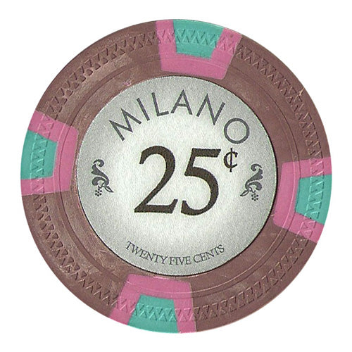 Milano 10 Gram Clay Poker Chips in Wood Carousel - 200 Ct.