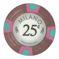 Milano 10 Gram Clay Poker Chips in Standard Aluminum Case - 500 Ct.