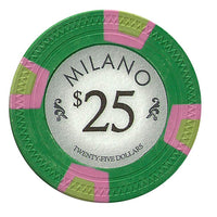 Milano 10 Gram Clay Poker Chips in Acrylic Carrier - 1000 Ct.