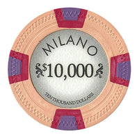 Milano 10 Gram Clay Poker Chips in Standard Aluminum Case - 300 Ct.