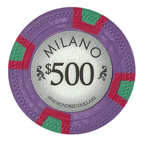 Milano 10 Gram Clay Poker Chips in Aluminum Case - 750 Ct.