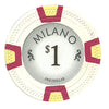 Milano 10 Gram Clay Poker Chips in Acrylic Carrier - 600 Ct.