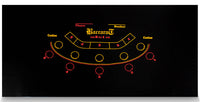 Black Mini Baccarat Casino Table Felt Layout