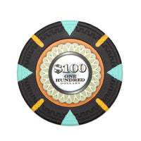 The Mint 13.5 Gram Clay Poker Chips in Wood Walnut Case - 300 Ct.