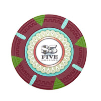 The Mint 13.5 Gram Clay Poker Chips in Wood Carousel - 200 Ct.