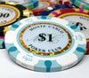 Monte Carlo 14 Gram Clay Poker Chips in Acrylic Carrier - 600 Ct.