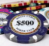 Monte Carlo 14 Gram Clay Poker Chips in Aluminum Case - 750 Ct.