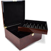 750 Capacity Mahogany Wood Poker Chip Case