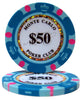 Monte Carlo 14 Gram Clay Poker Chips in Deluxe Aluminum Case - 500 Ct.