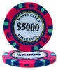 Monte Carlo 14 Gram Clay Poker Chips in Aluminum Case - 750 Ct.