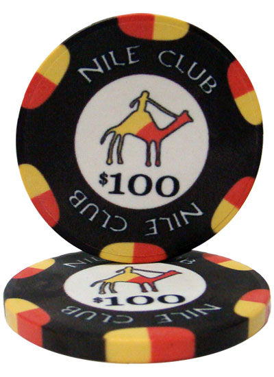 Nile Club Fichas de póquer de cerámica de 10 gramos en caja de aluminio - 600 ct.