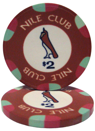 Nile Club 10 Gram Ceramic Poker Chips in Black Aluminum Case - 500 Ct.