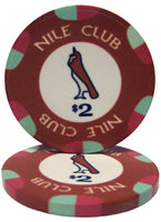 Nile Club Fichas de póquer de cerámica de 10 gramos en caja de aluminio - 600 ct.