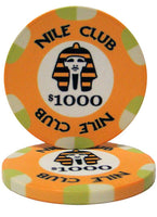 Nile Club 10 Gram Ceramic Poker Chips in Acrylic Trays - 200 Ct.