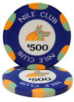 Nile Club 10 Gram Ceramic Poker Chips in Aluminum Case - 600 Ct.