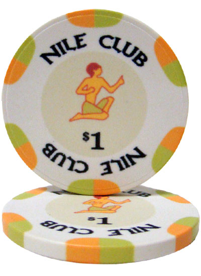 Nile Club Fichas de póquer de cerámica de 10 gramos en estuche de aluminio con ruedas - 1000 ct.