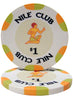 Nile Club Fichas de póquer de cerámica de 10 gramos en caja de aluminio - 600 ct.