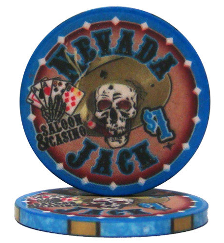 Nevada Jacks Skull 10 Gram Ceramic Poker Chip Sample Pack - 9 Chips