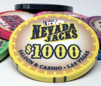 Nevada Jacks Saloon Series 10 Gram Ceramic Poker Chip Sample Pack - 8 Chips