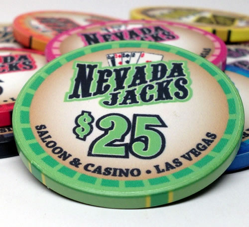 Nevada Jacks Saloon Series 10 Gram Ceramic Poker Chip Sample Pack - 8 Chips