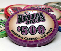 Nevada Jacks Saloon Series 10 Gram Ceramic Poker Chip Sample Pack - 8 Chips