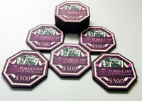 Custom Ceramic Poker Chips - Octagon Shaped - Sample Pack - 7 Chips