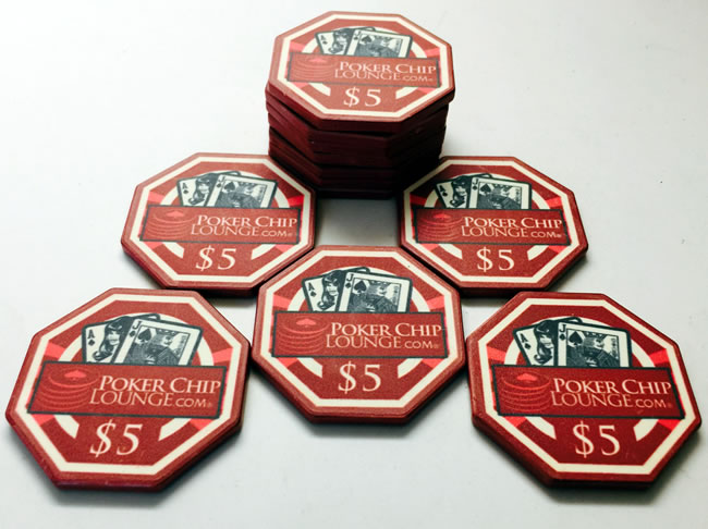 Custom Ceramic Poker Chips - Octagon Shaped