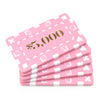 Rectangular $5000 Pink Poker Plaques - Qty 5