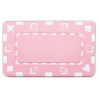 Rectangular Blank Pink Poker Plaques - Qty 5