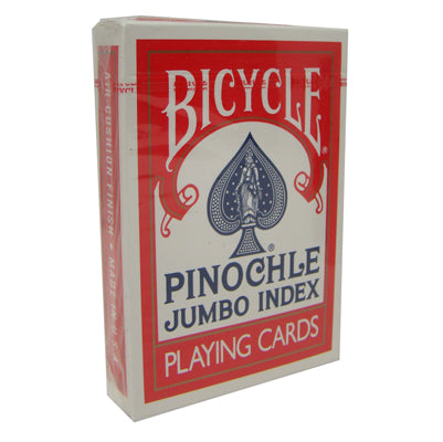 Bicycle Pinochle Red & Blue Jumbo Index Playing Cards - 12 Decks