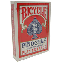 Bicycle Pinochle Red & Blue Jumbo Index Playing Cards - 12 Decks