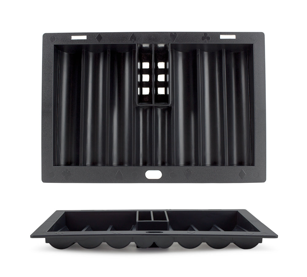 6 Row Plastic Poker Dealer Chip Tray