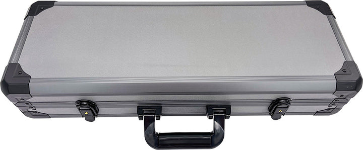 Premium Heavy Duty 500 Chip Capacity Aluminum Poker Case - Top Closed View