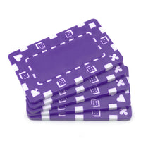 Rectangular Blank Purple Poker Plaques - Qty 5