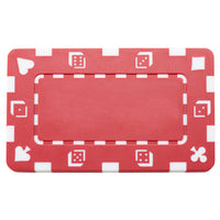 Rectangular Blank Red Poker Plaques - Qty 5