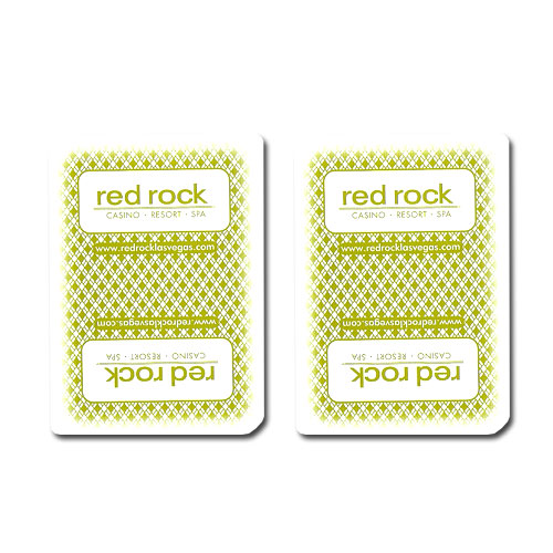 Single Deck Used in Casino Playing Cards - Red Rock