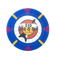 Rock & Roll 13.5 Gram Clay Poker Chips in Acrylic Trays - 200 Ct.