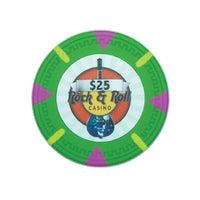 Rock & Roll 13.5 Gram Clay Poker Chips in Wood Carousel - 200 Ct.