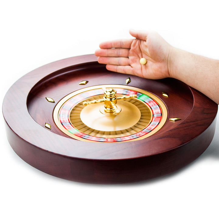 Casino Grade Deluxe Wooden Roulette Wheel - 18 inch