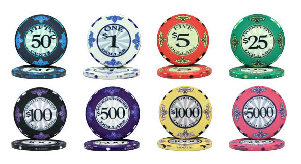 Scroll 10 Gram Ceramic Poker Chip Sample Pack 