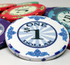 Scroll 10 Gram Ceramic Poker Chips in Acrylic Carrier - 600 Ct.