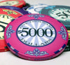 Scroll 10 Gram Ceramic Poker Chips in Acrylic Carrier - 600 Ct.